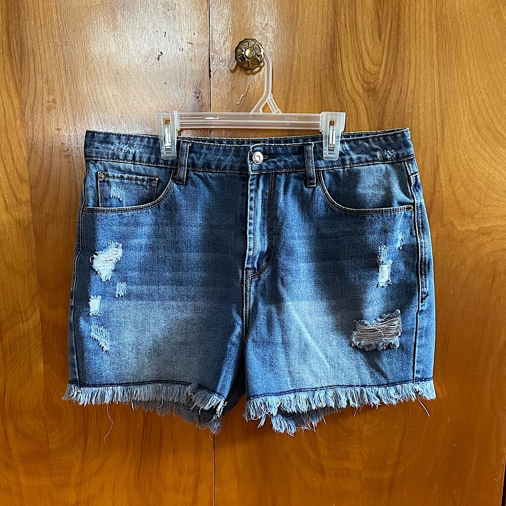 Kensie High Waisted Denim Shorts